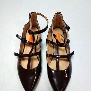 Rocket Dog Women's Burgundy Pointy toe Toe Flats Sz